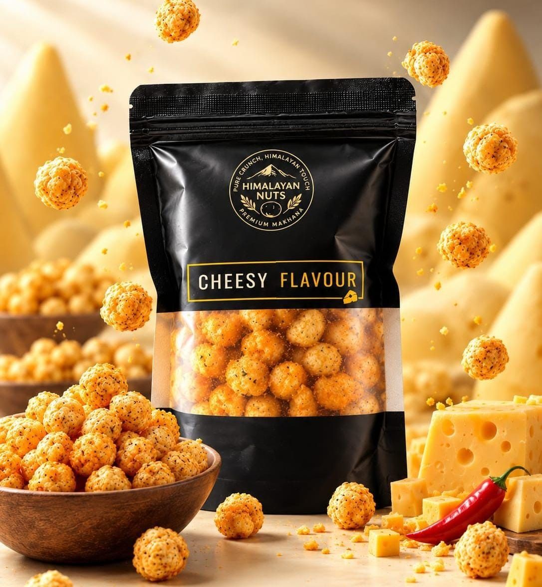 Cheesy makhana pack with cheese