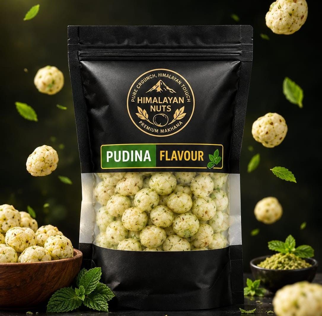 Pudina makhana pack with fresh mint